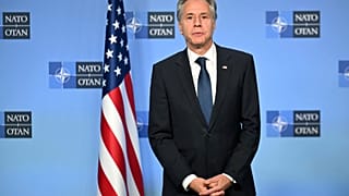 Il Segretario di Stato americano Antony Blinken prima di un incontro presso il quartier generale della Nato, Bruxelles, 13 novembre 2024