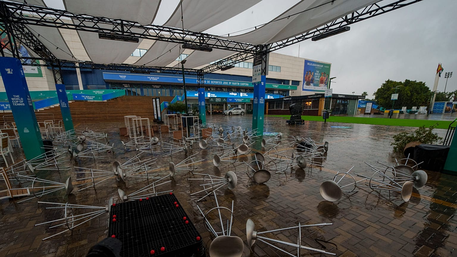 Foto que muestras las lluvias previas a las inundaciones.