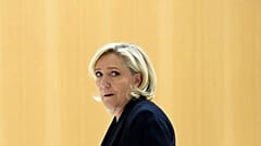 File photo: French far-right leader Marine Le Pen arrives at the courtroom for the trial over the suspected embezzlement of European Parliament funds, Nov. 6, 2024, in Paris