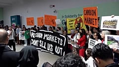 "Démonstration "Pas de marchés du carbone