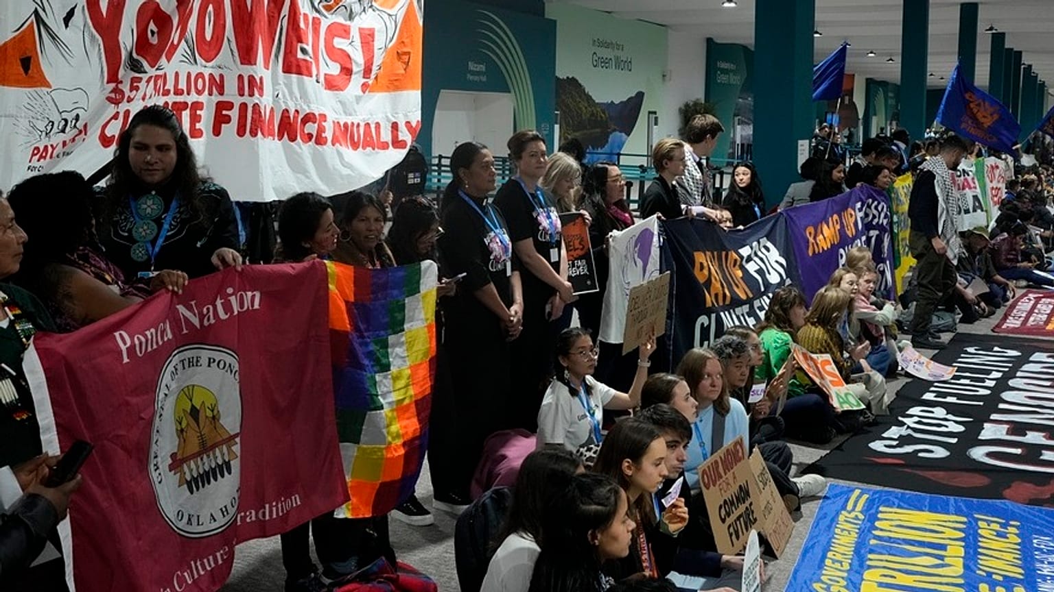Un «día de acción» mundial reúne a manifestantes contra el cambio climático en Bakú