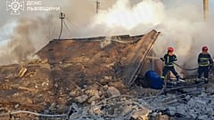 بمباران بخشی از شهر کی‌یف، پایتخت اوکراین در حمله هوایی روسیه