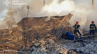 بمباران بخشی از شهر کی‌یف، پایتخت اوکراین در حمله هوایی روسیه
