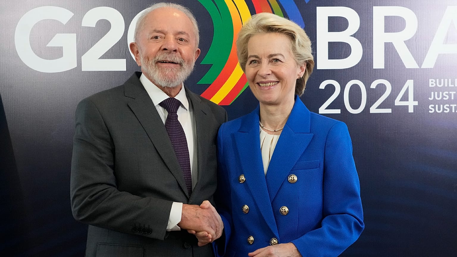 Le président brésilien, Luiz Inácio Lula da Silva, et la présidente de la Commission européenne, Ursula von der Leyen, ont participé à une rencontre à Rio à la veille du G20.