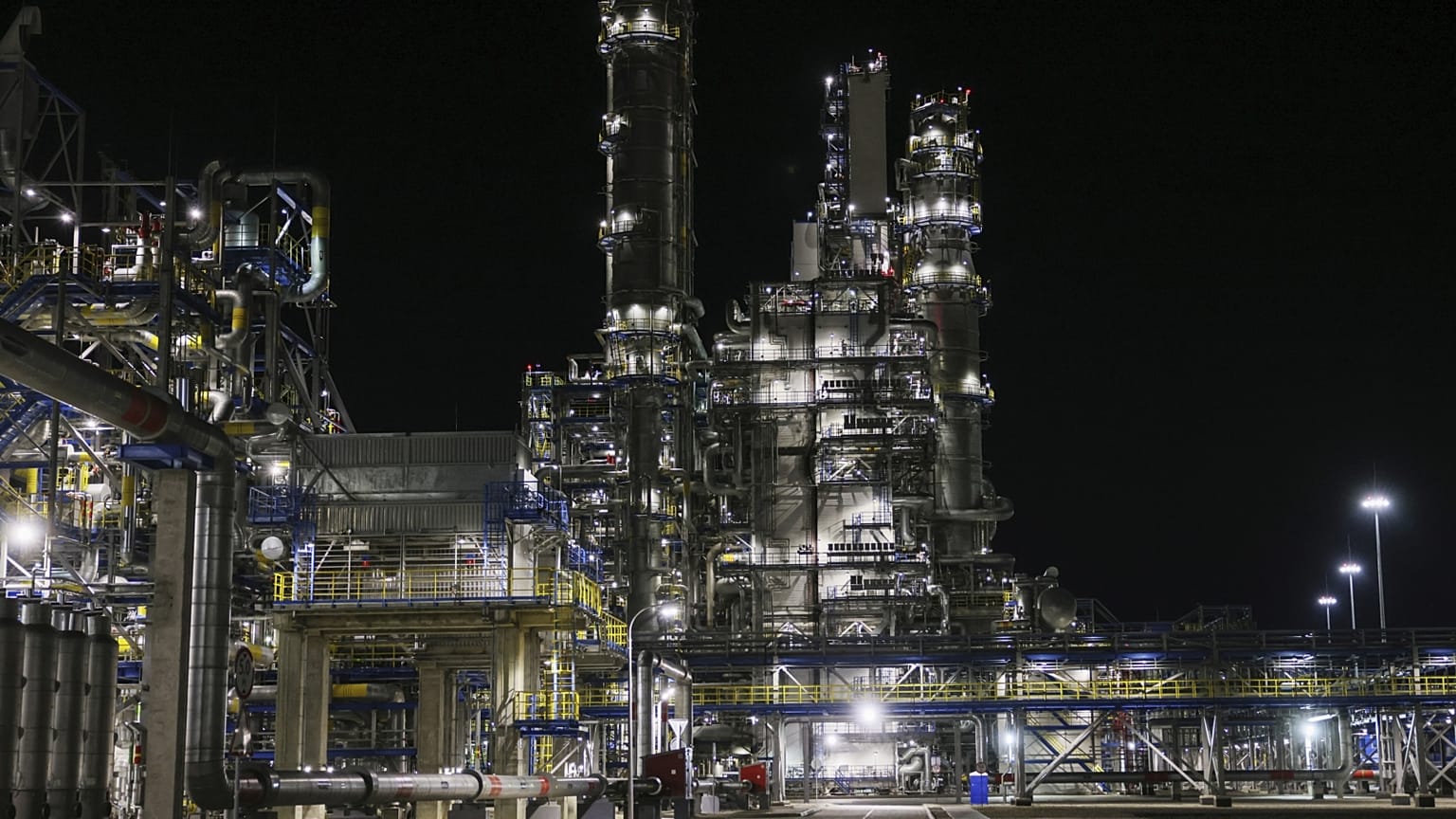 A Gazprom "Amur" gázfeldolgozó üzeme Szvobodnij város mellett