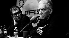 David Cronenberg com António Costa, diretor-adjunto do LEFFEST