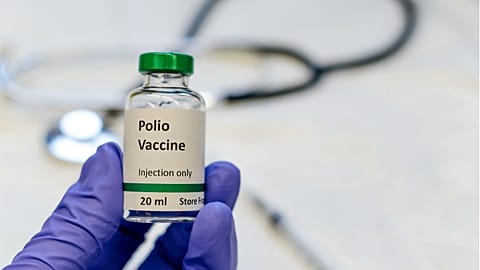 A polio vaccine is shown.