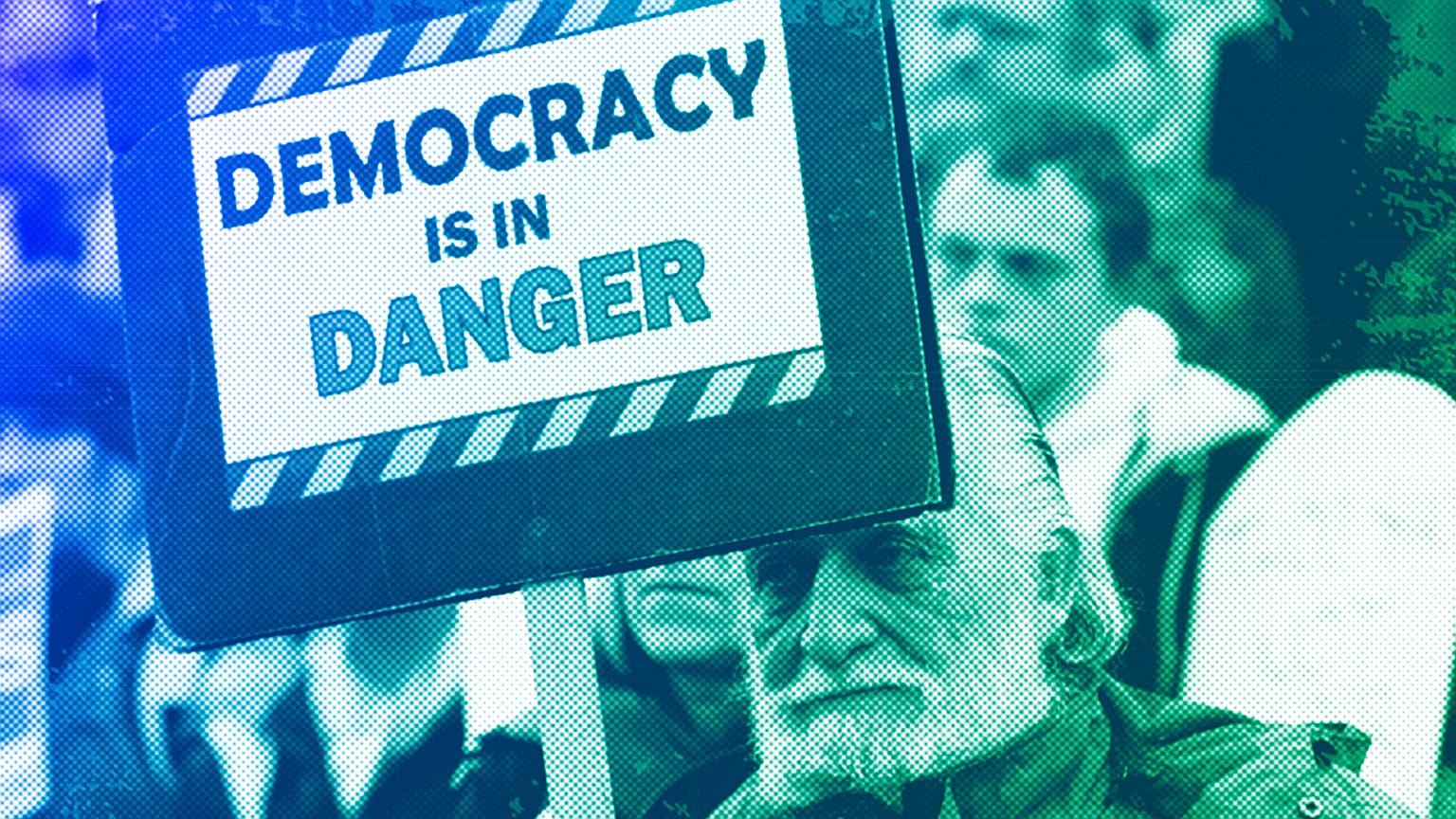 FILE: People demonstrating for democracy, illustration