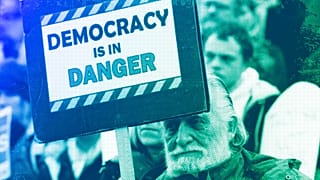 FILE: People demonstrating for democracy, illustration