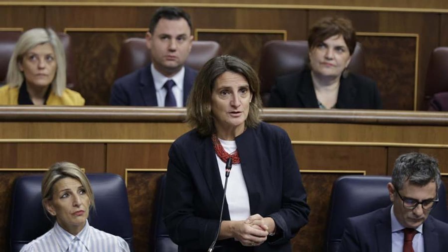 Teresa Ribera da explicaciones de la gestión de la DANA en el Congreso de los Diputados. 
