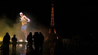 A Nike advertisement billboard showing Rafael Nadal is displayed in Paris, France, Tuesday, 19 November 2024.