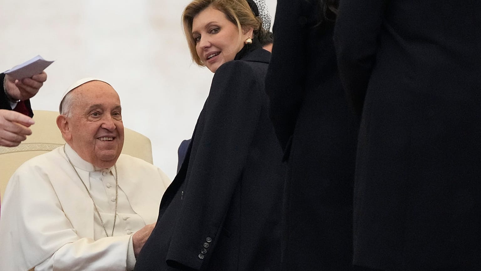 La Première dame ukrainienne Olena Zelenska a rencontré le pape François ce mercredi.
