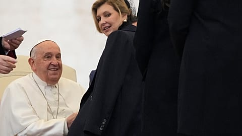 La Première dame ukrainienne Olena Zelenska a rencontré le pape François ce mercredi.