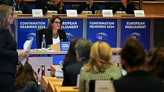 Teresa Ribera en su audiencia de confirmación en la UE