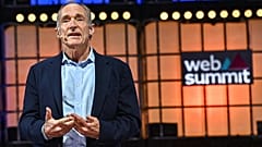 4 November 2022; Sir Tim Berners-Lee, Co-founder & CTO, Inrupt, on Centre stage during day three of Web Summit 2022 at the Altice Arena in Lisbon, Portugal. Photo