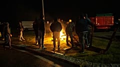 Tractorada cerca del puerto de Burdeos