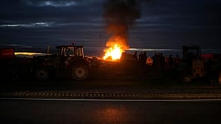 Französische Bauern blockieren den Hafen bei Bordeaux