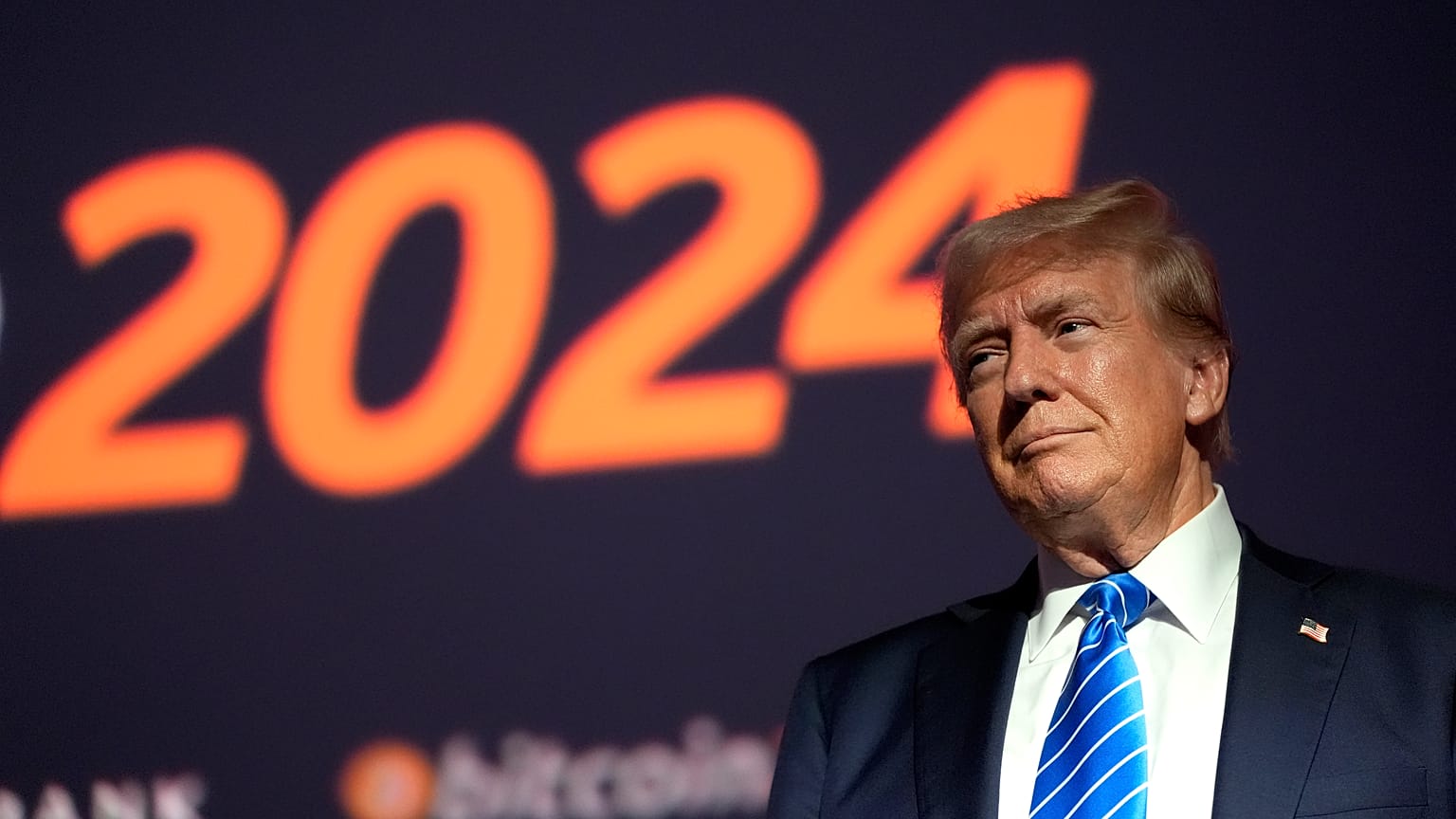 Donald Trump en la conferencia Bitcoin 2024 en julio