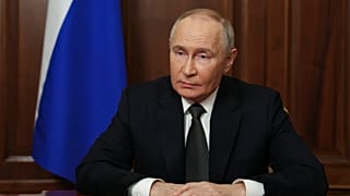 El presidente ruso Vladimir Putin graba un discurso televisado en Moscú, 21 de noviembre de 2024.