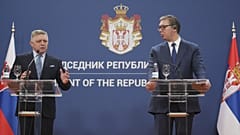 Fico szlovák miniszterelnök Vucic szerb elnökkel, Belgrádban