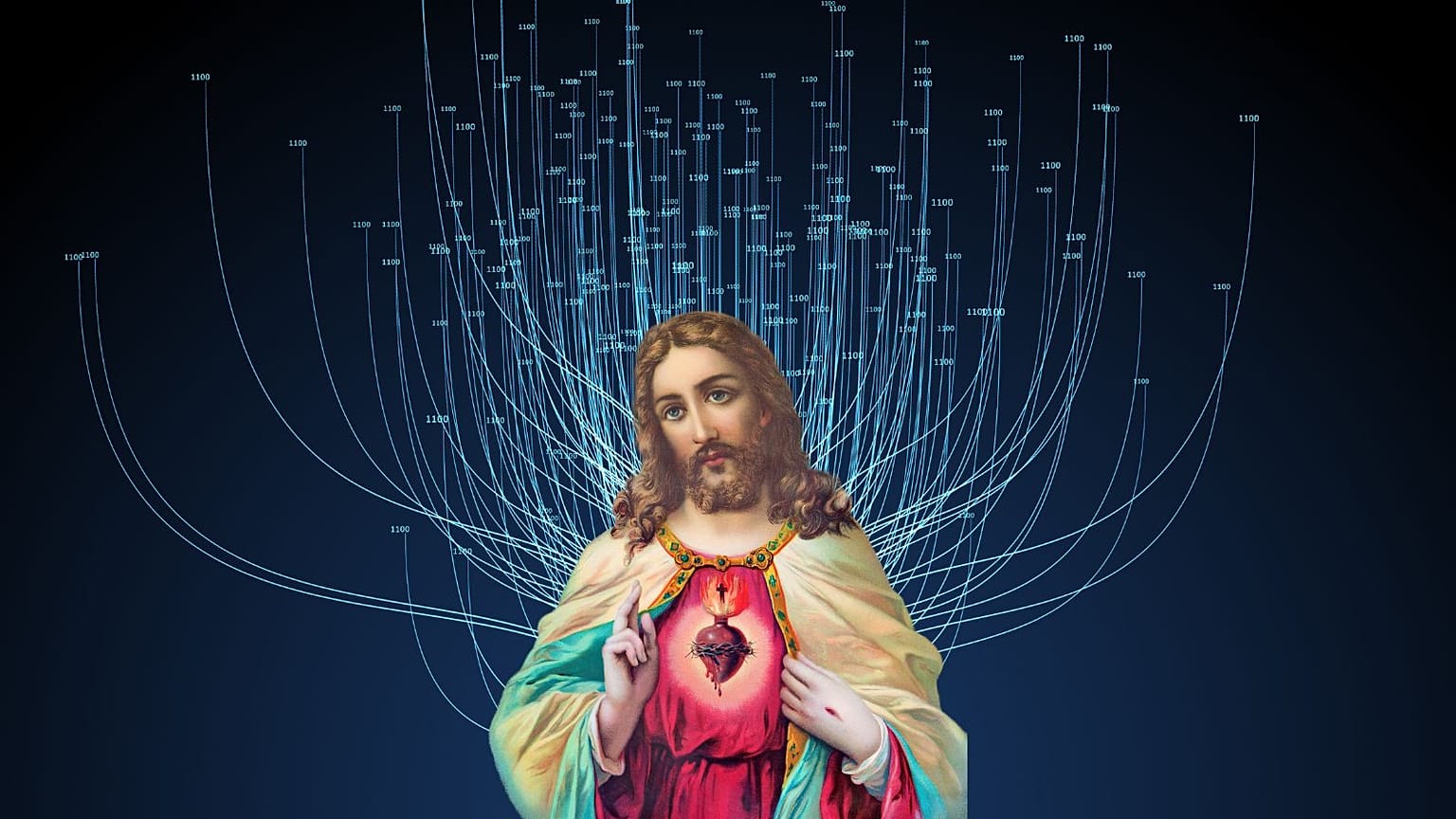 A rohadt életbe! Mesterséges intelligencia Jézus hologramja gyóntat a svájci templomban  