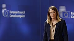 Roberta Metsola, az EP elnöke az októberi brüsszeli EU-csúcson