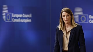 Roberta Metsola, az EP elnöke az októberi brüsszeli EU-csúcson