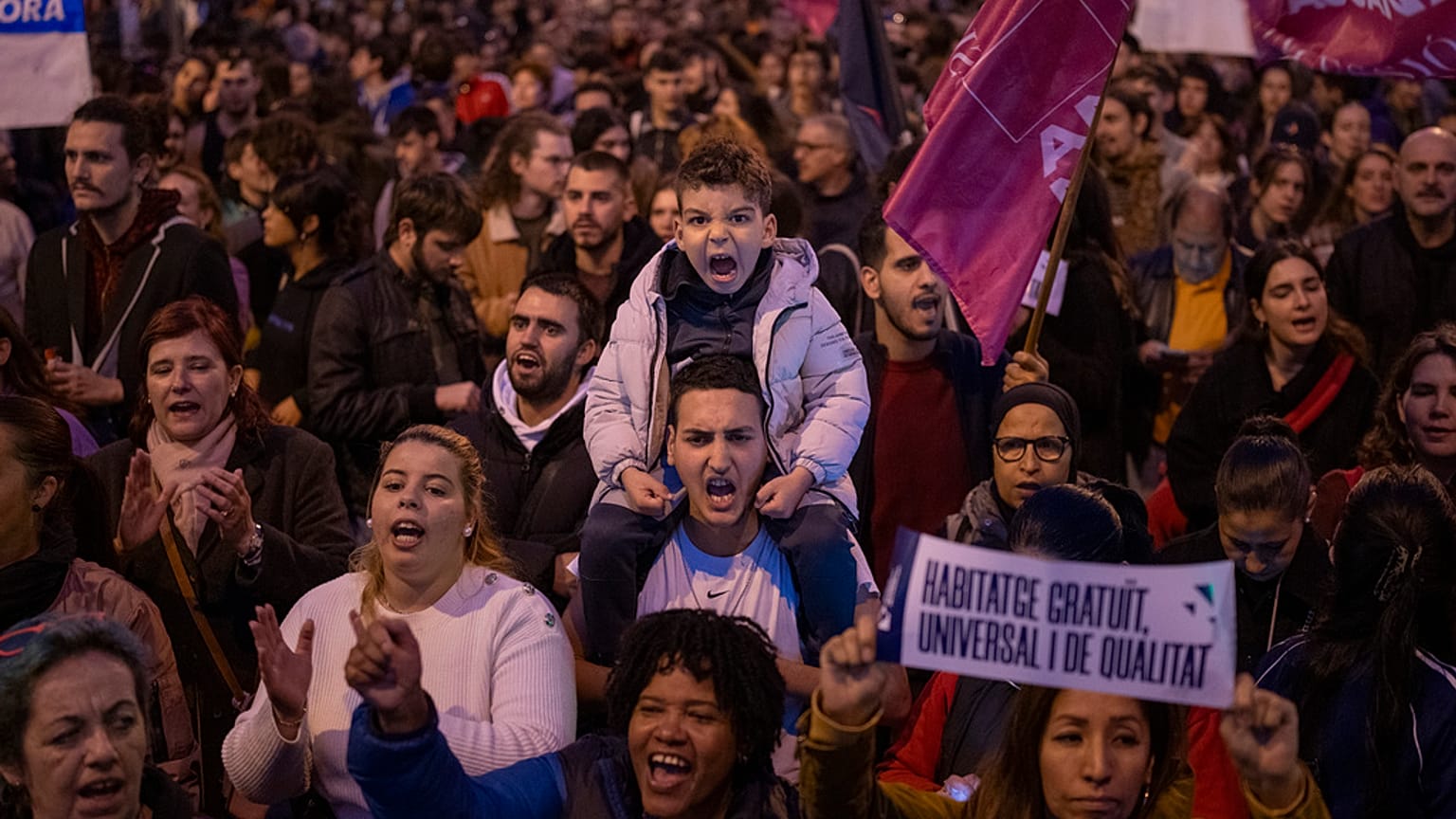 Διαδήλωση για τη στέγαση στη Βαρκελώνη
