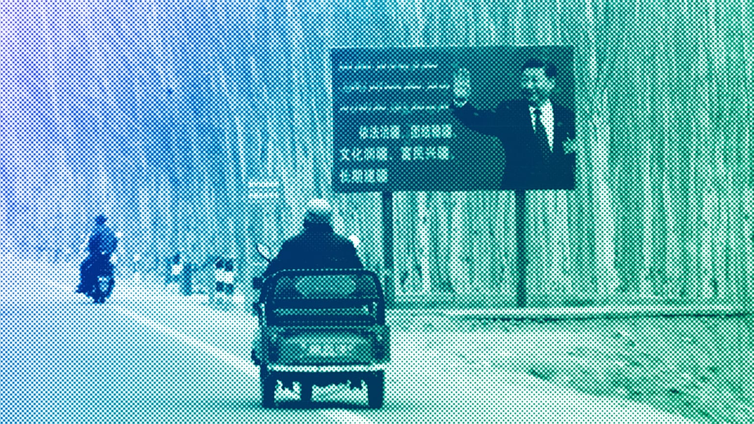 Chinese President Xi Jinping is seen on a billboard in Yarkent County in northwestern China's Xinjiang Uyghur Autonomous Region, March 2021