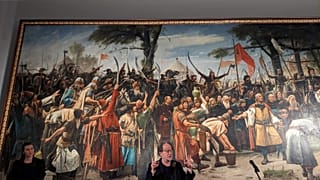 Le directeur général du musée des Beaux-Arts de Budapest, László Baán, lors de l'inauguration de l'exposition Mihály Munkácsy