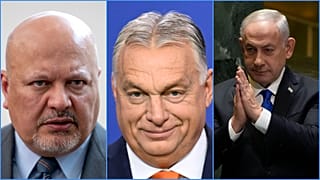 Karim Khan, Orbán Viktor és Benjamin Netanjahu
