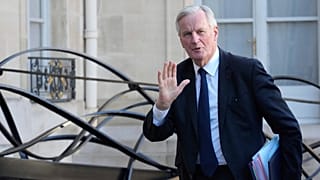 Fransa Başbakanı Michel Barnier, 10 Ekim 2024 Perşembe günü Paris'teki Elysee Sarayı'na haftalık kabine toplantısı için geldi.