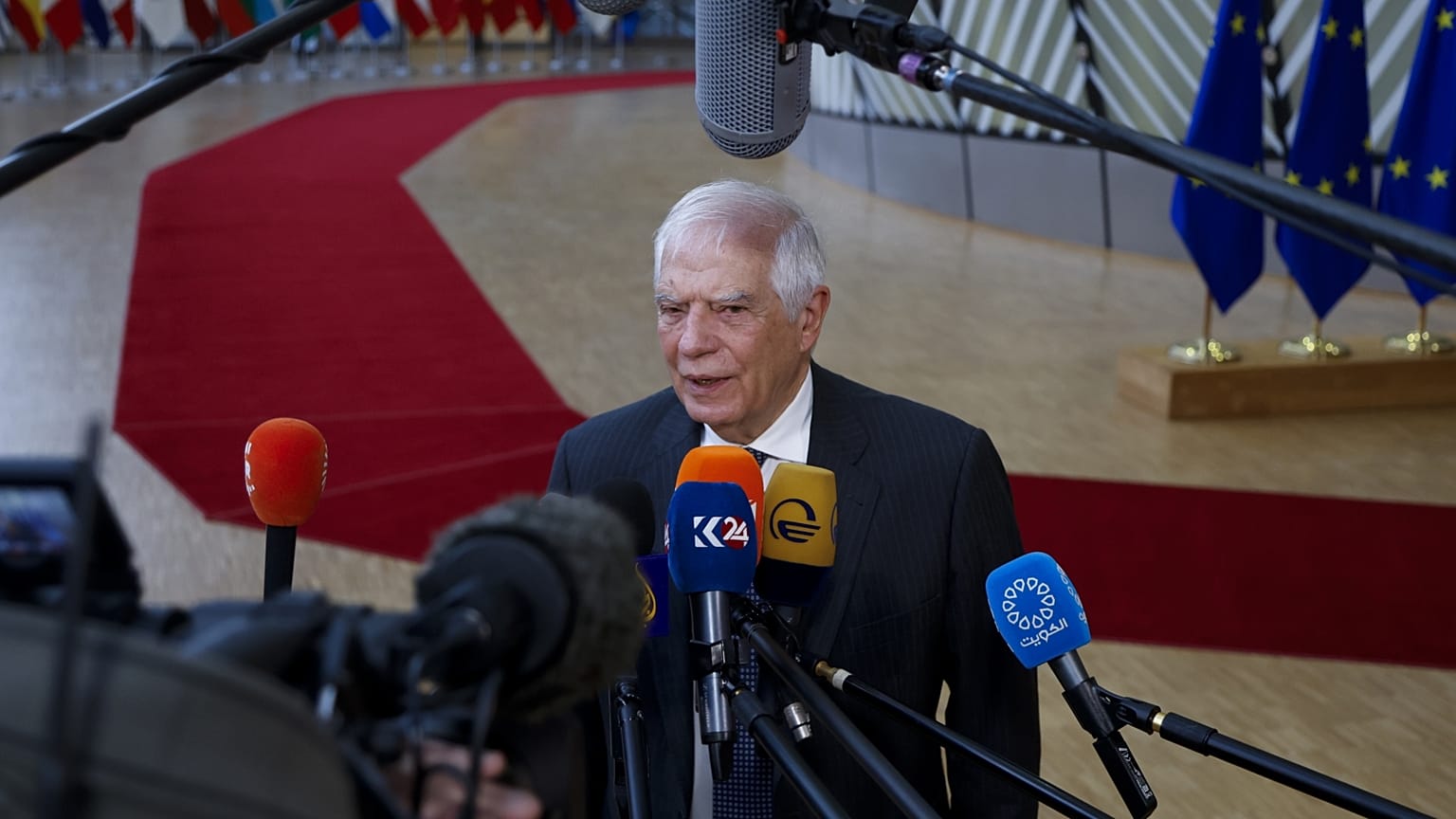 Josep Borrell az EU külügyminisztereinek brüsszeli ülésén