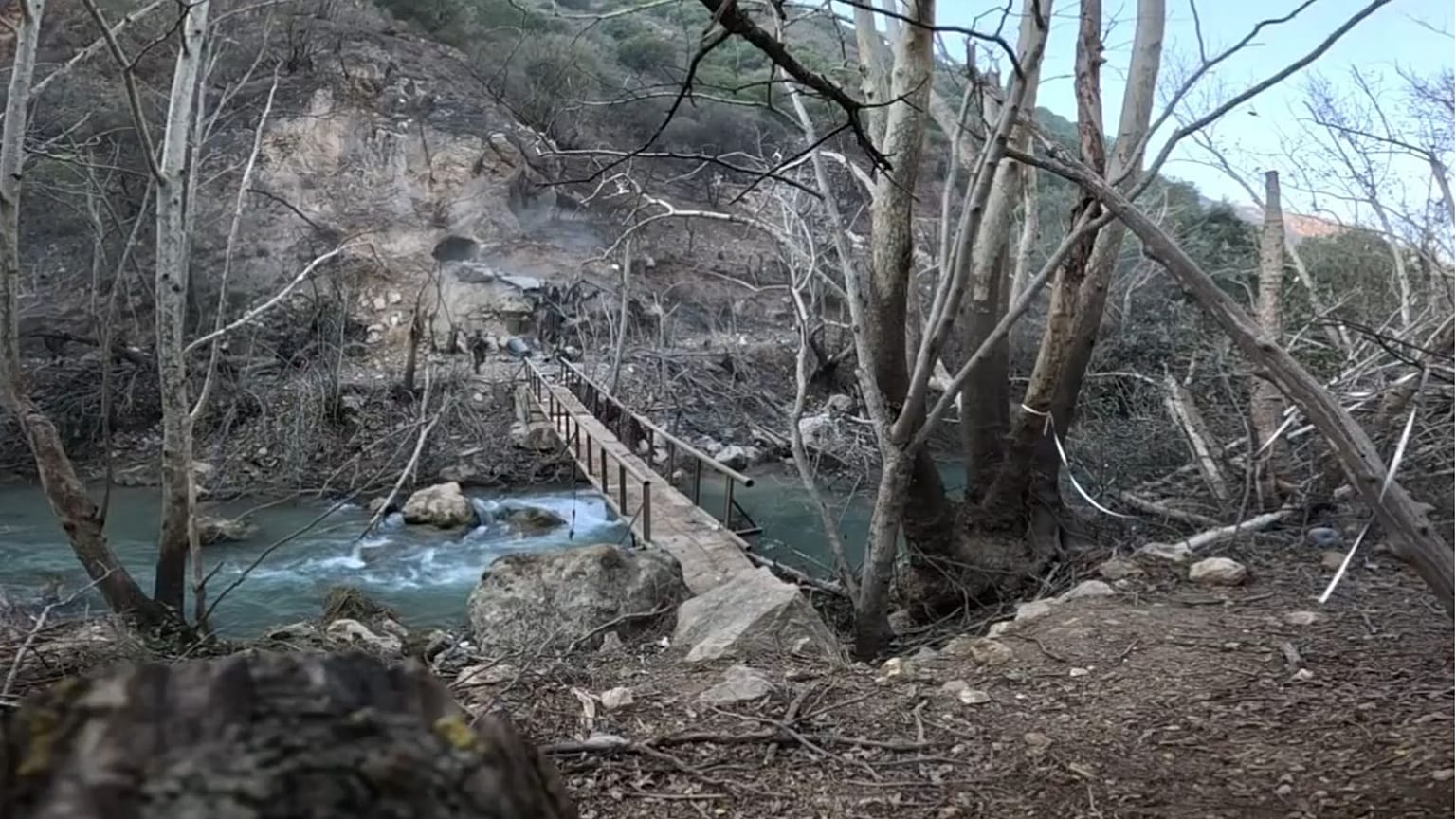 تصویر برگرفته شده ویدئوی ارتش اسرائیل در پیش روی به رودخانه لیتانی