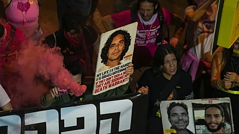 Protesta a Tel Aviv, foto d'archivio
