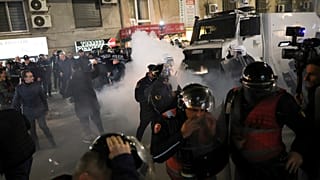 Opposition clashing with police
