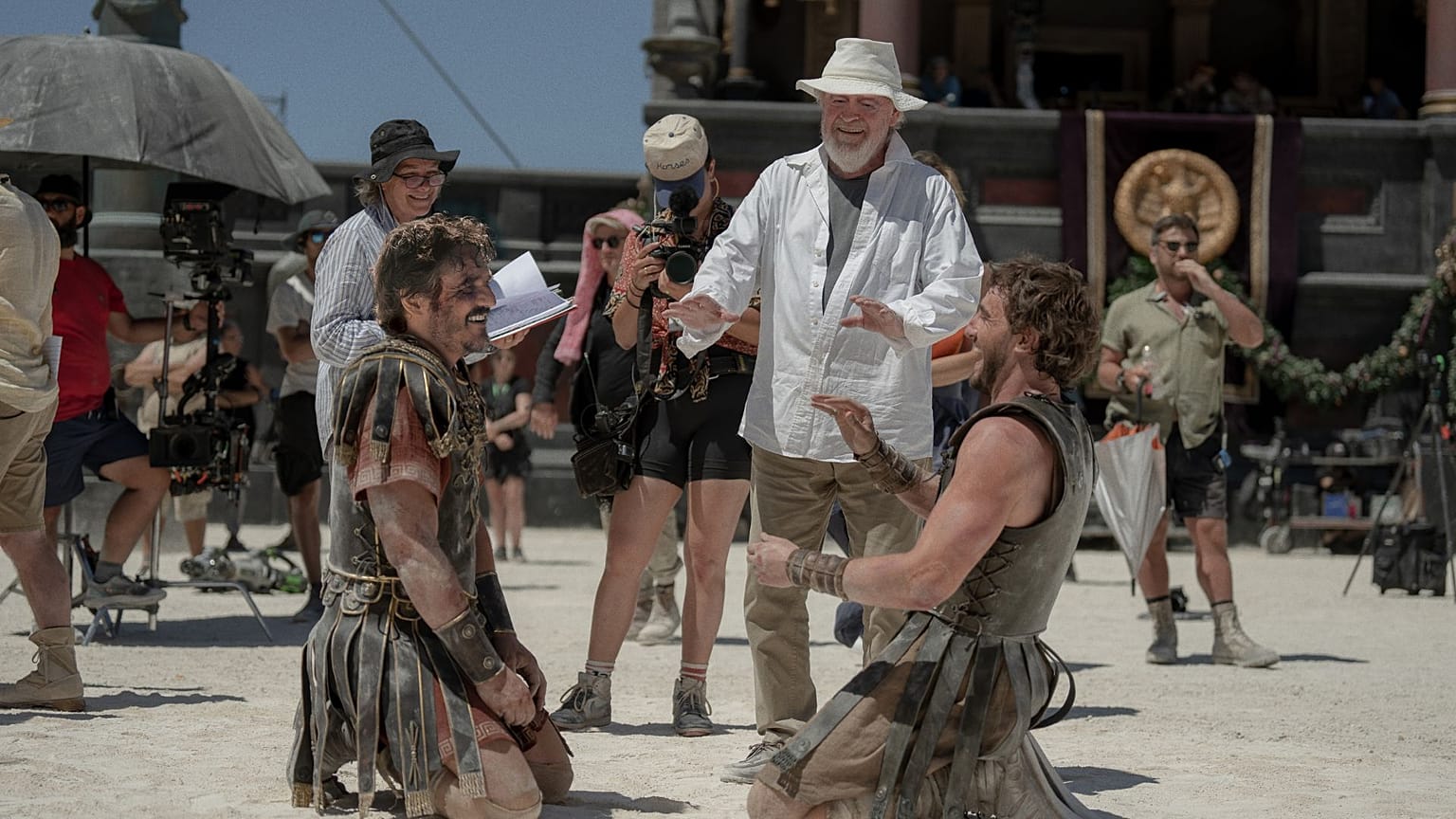 On the set of Gladiator II, being filmed in Malta 