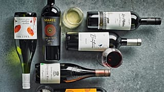 Waitrose wine bottles.