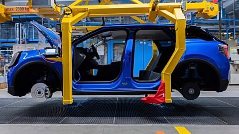 Ford Explorer electric cars - the firm's first in Europe - stand in the hall at the start of production, in Cologne, Germany, Tuesday June 4, 2024.