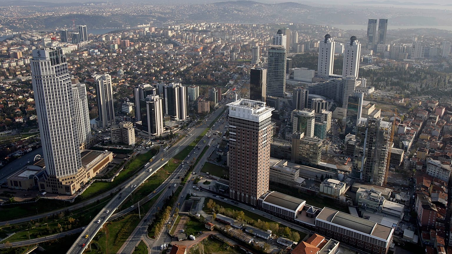 A general view of the Levent district, where many of Turkey's leading banks and companies have their headquarters, in Istanbul, Turkey, Monday, Dec. 1, 2008. 