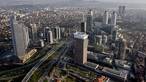 A general view of the Levent district, where many of Turkey's leading banks and companies have their headquarters, in Istanbul, Turkey, Monday, Dec. 1, 2008. 