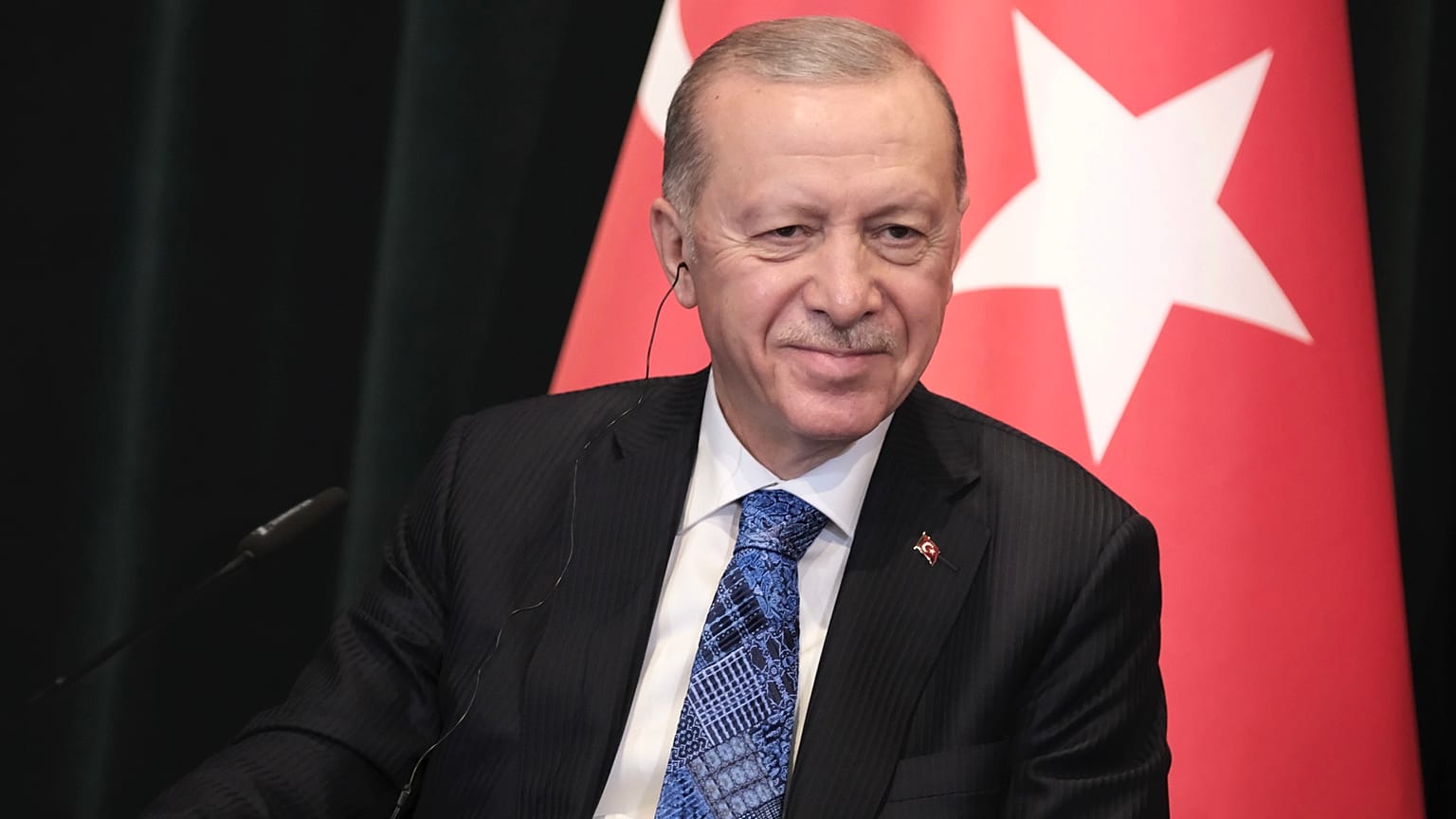 Cumhurbaşkanı Recep Tayyip Erdoğan, 10 Ekim 2024 Perşembe günü Arnavutluk'un başkenti Tiran'da Arnavutluk Başbakanı Edi Rama ile görüşmesinin ardından görüntüleniyor