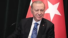 Cumhurbaşkanı Recep Tayyip Erdoğan, 10 Ekim 2024 Perşembe günü Arnavutluk'un başkenti Tiran'da Arnavutluk Başbakanı Edi Rama ile görüşmesinin ardından görüntüleniyor
