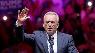 FILE: Robert Kennedy Jr speaks before Republican presidential nominee former President Donald Trump at a campaign rally at Madison Square Garden, 27 October 2024