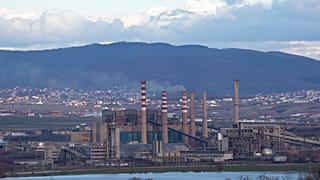 FILE - Power plant Kosovo A in the village of Obilic, Kosovo Wednesday, March 7, 2018.
