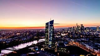 Frankfurt'taki Europen Cemtral Bank'ın bir fotoğrafı