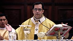 Metal madenciliğinin yeniden başlatılmasına karşı çıkan San Salvador Başpiskoposu Jose Luis Escobar Alas'ın dosya resmi