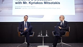 Ο Κυριάκος Μητσοτάκης στο πάνελ της Morgan Stanley