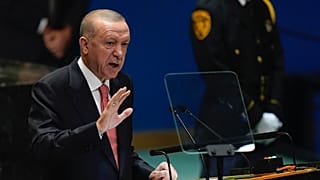 Cumhurbaşkanı Recep Tayyip Erdoğan, 24 Eylül 2024 Salı günü New York'taki Birleşmiş Milletler Genel Merkezi'nde BM Genel Kurulu'nun 79. oturumuna hitap ediyor.