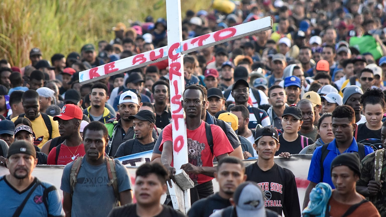 Caravana de inmigrantes.